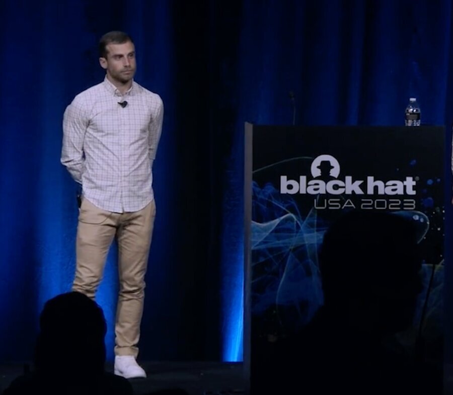 Ron Graf on stage at Black Hat USA 2023